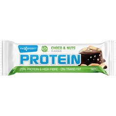 Tyčinka Protein čoko+oříšek bezl. 50g MAXSPORT