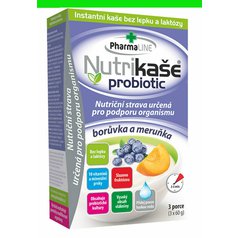 Nutrikaše probiotik borůvka a meruňka bezl. 3x60g MOGADOR