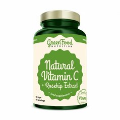 Natural Vitamin C + Rosehip Ext. 60cps GREENFOOD