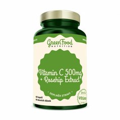 Vitamin C 500mg + Rosehip Ext. 60cps GREENFOOD
