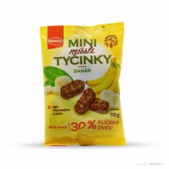 Mini tyčinky musli s banány bezl. 70g SEMIX Mini tyčinky musli s banány bezl. 70g SEMIX