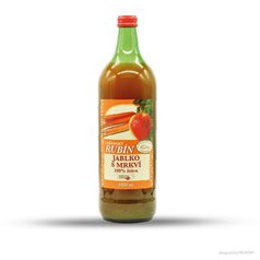 RUBÍN Šťáva jablko-mrkev 100% 1l